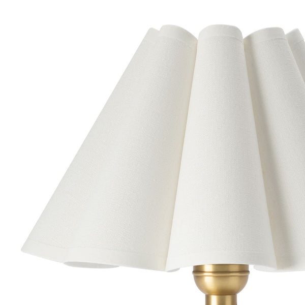 Giorgio Mini Lamp with White Scalloped Shade closeup