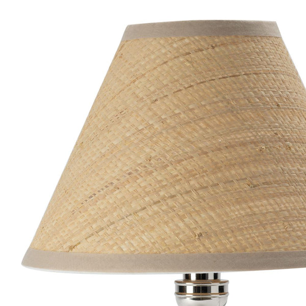 Giorgio Mini Lamp with Rattan Shade - closeup