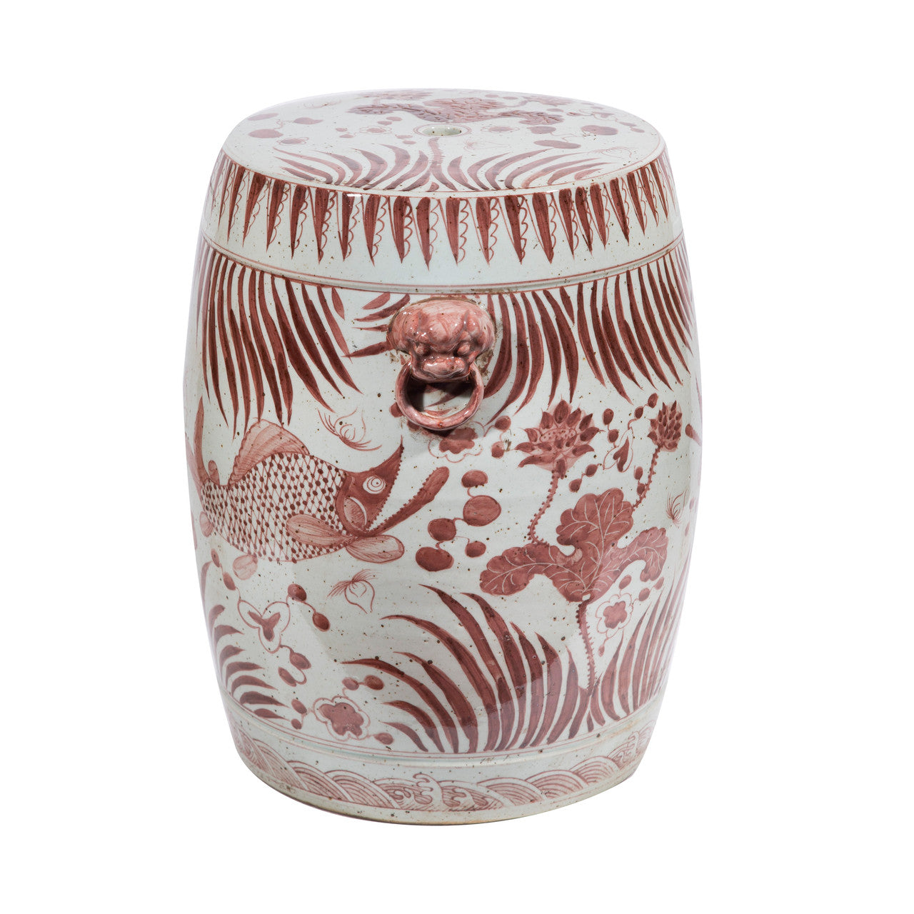 Venetian Red Fish Garden Stool from Dear Keaton