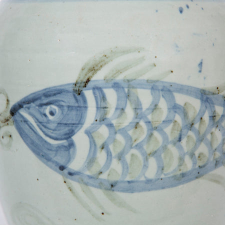 Koi Fish Vase - hand painted fish closeup