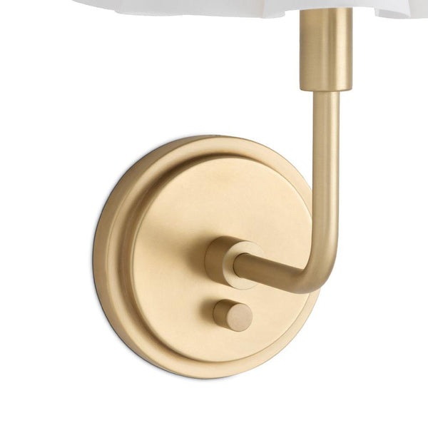 Polly Brass Sconce with switch on backplate