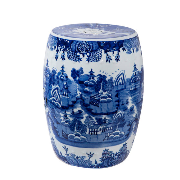 Mountain Pagoda Garden Stool - Chinoiserie Decor