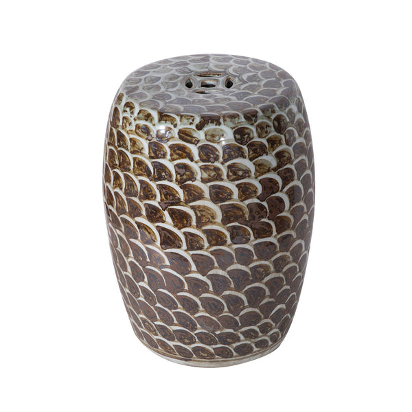 Rusty Brown Fish Scale Garden Stool from Dear Keaton
