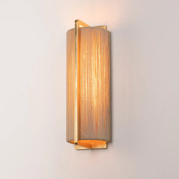 Quebec Abaca Rope Sconce illuminated