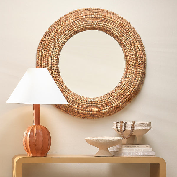 Summerset Beaded Mirror above console