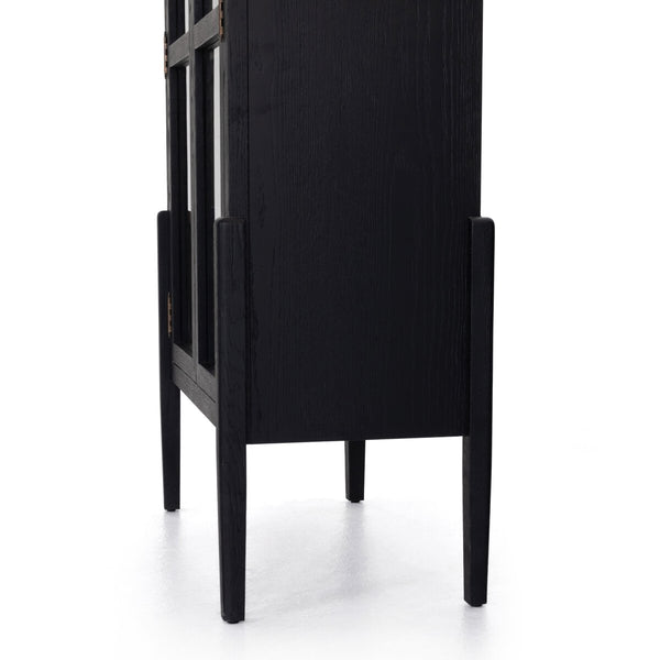 Black Arch Glass Door Amelia Cabinet Leg details