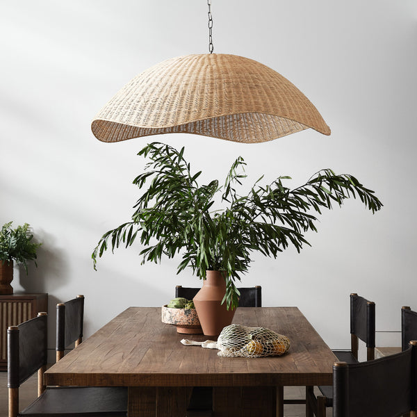 Conover Oversize Rattan Pendant Styled