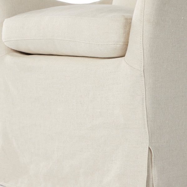 Moira Slipcover Dining Chair Front Details