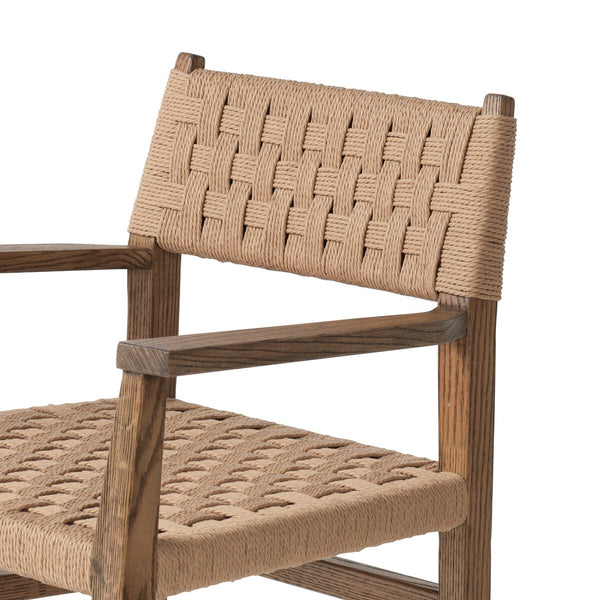 Hackney Woven Dining Arm Chair Close up