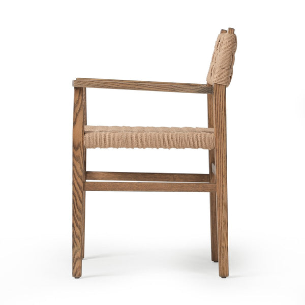 Hackney Woven Dining Arm Chair Side View