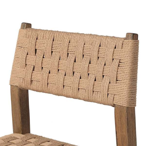 Hackney Woven Dining Chair woven cord back details
