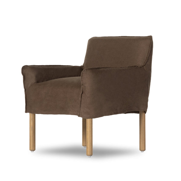 Ava Slipcover Dining Chair - Coffee Linen