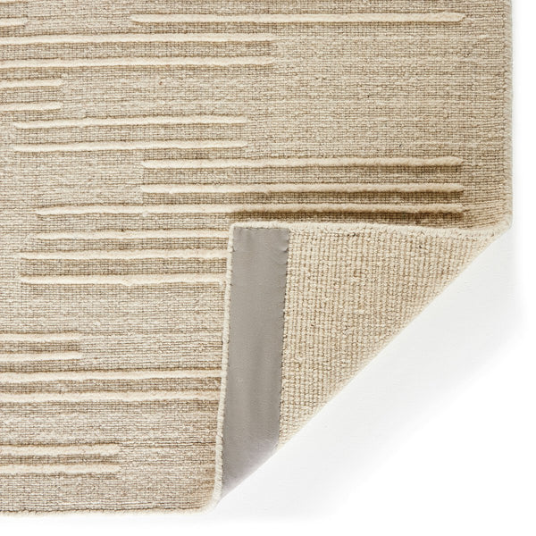 Textured Gianni Ivory Rug Corner fold