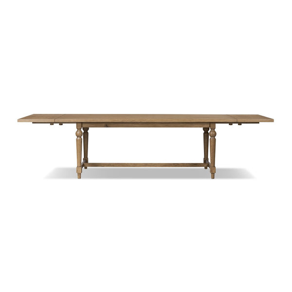 Bedford Extension Dining Table with turned legs and breadboard extension