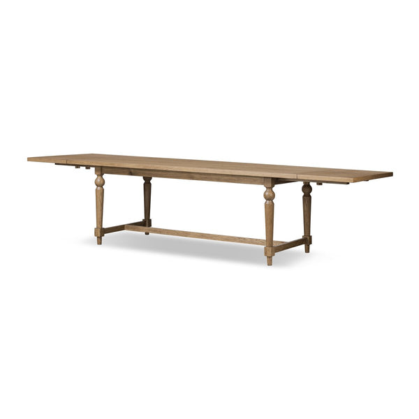 Bedford Extension Dining Table with breadboard leaf extenders