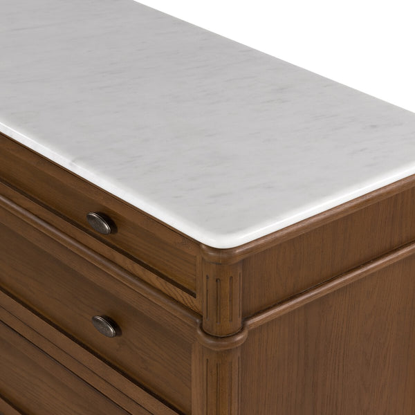 Whitman Marble Chest white marble top