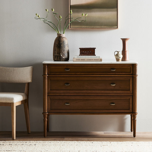 Whitman Marble Chest styled in entry