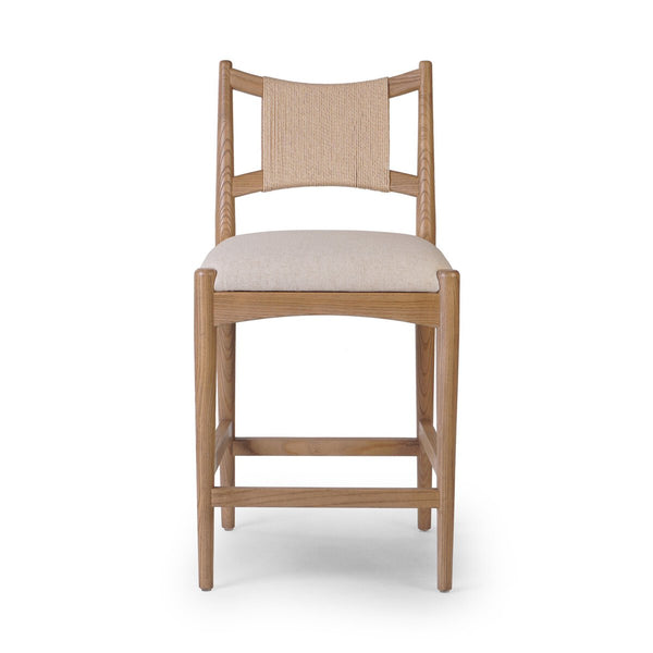 Hector Counter Stool with woven rush detail
