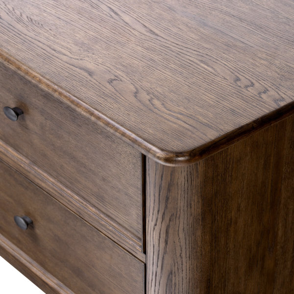 Renard Nightstand curved corner details
