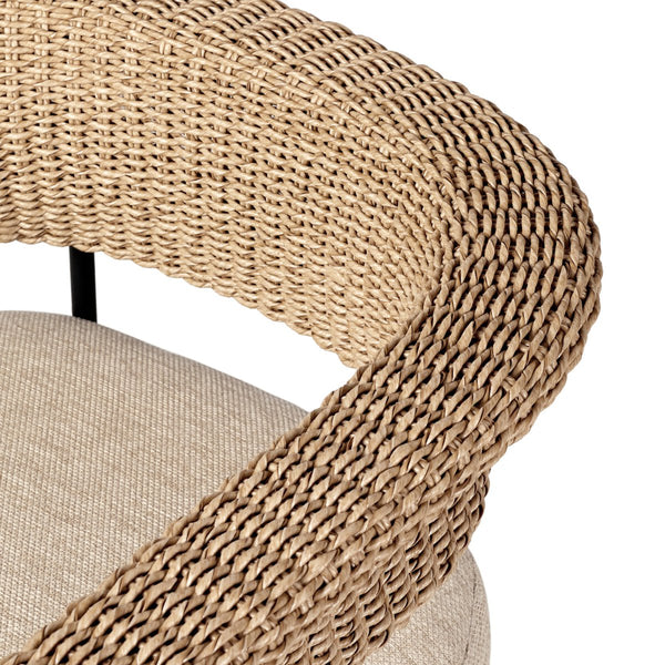 Carlsbad Outdoor Dining Chair - barrel back curve