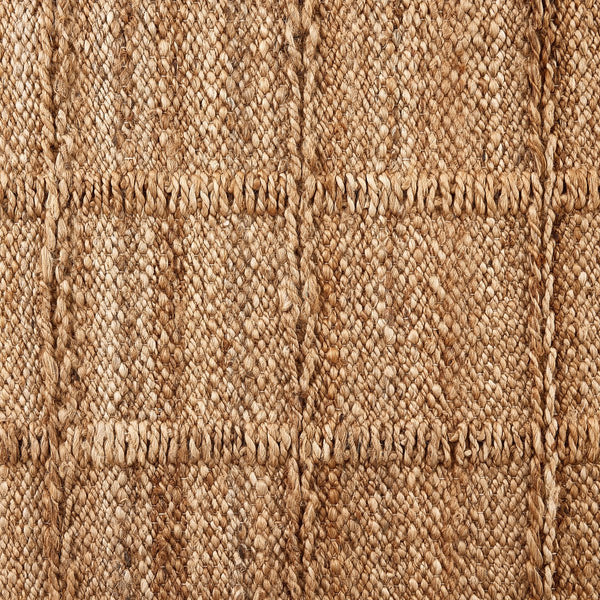 Grid Natural Jute Rug texture closeup