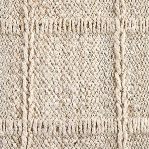 Grid Bleached Jute Rug - texture closeup detail