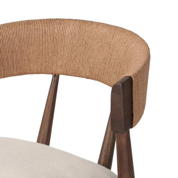 Braden Dining Chair woven rush curved back