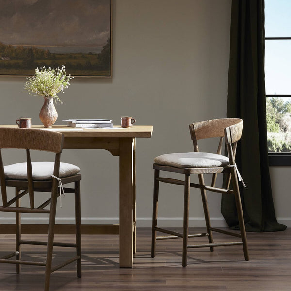 Braden Counter Stool styled in moody breakfast room