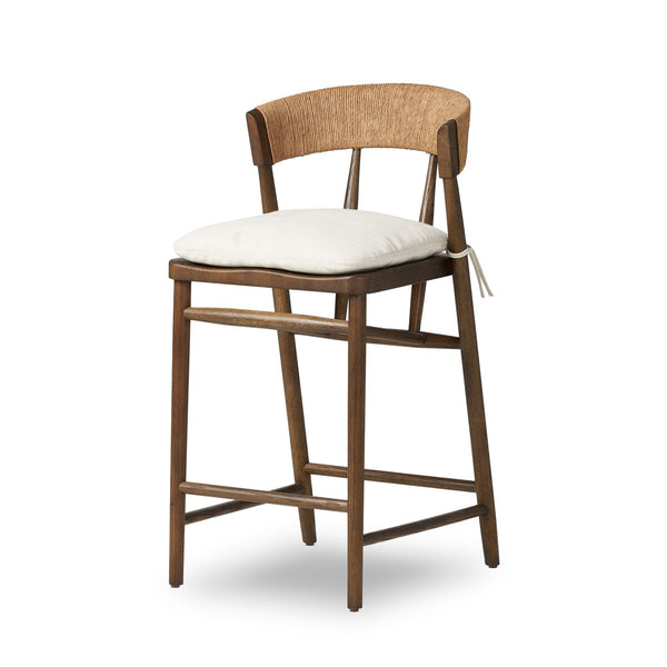 Braden Counter Stool with curved back and cushion seat