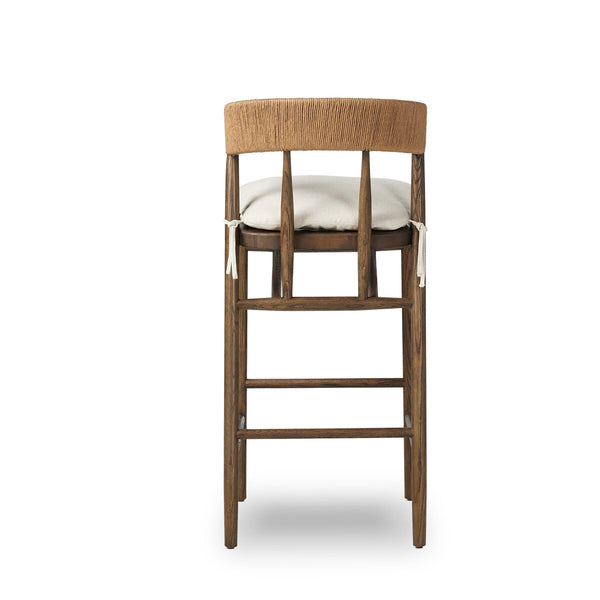 Braden Bar Stool - Woven Papercord back
