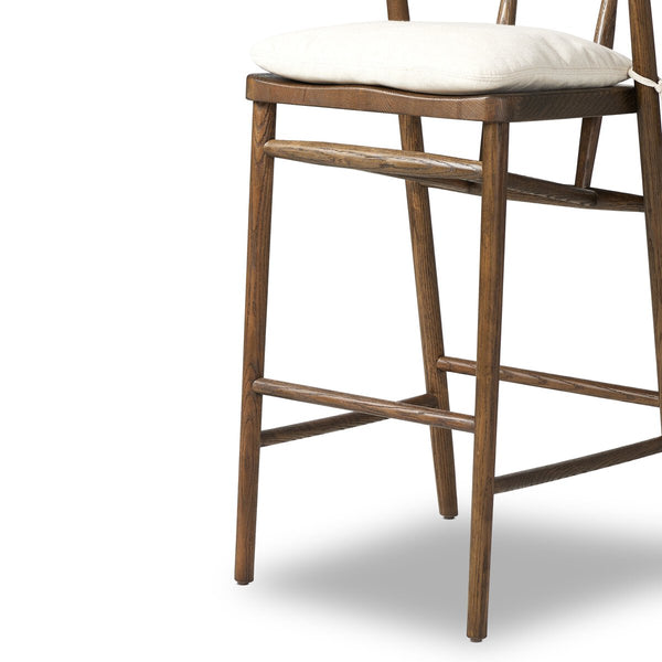 Braden Bar Stool wood leg closeup
