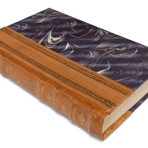 Leather Classics Decorative Book Set - Marblelized paper covers