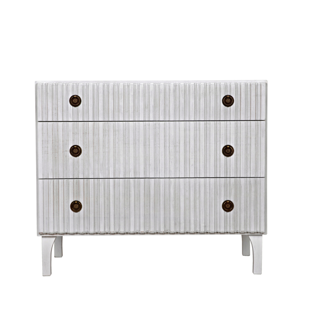 Daryl White Three Drawer Dresser