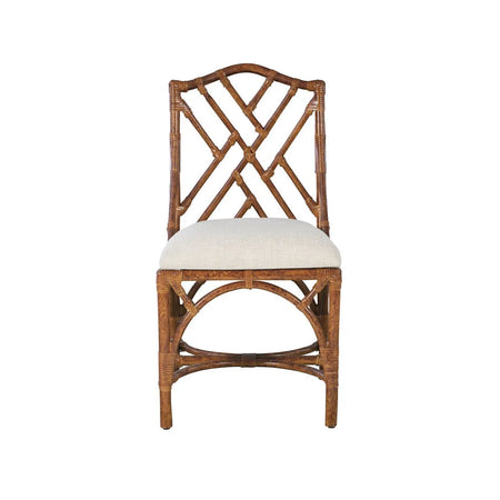 Set of Two Tortoise Chippendale Side Chairs Front View