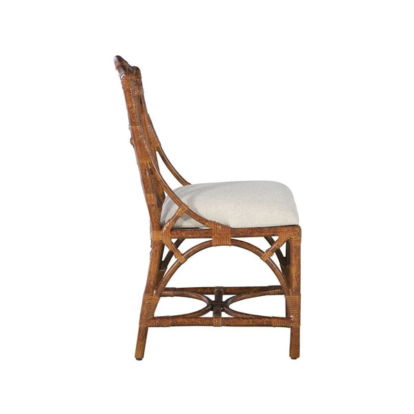 Set of Two Tortoise Chippendale Side Chairs - Rattan - Dear Keaton