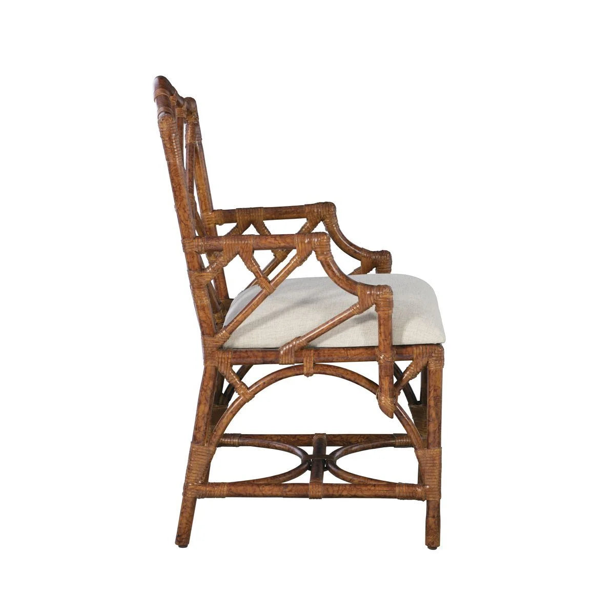 Set of Two Tortoise Chippendale Arm Chairs - Rattan - Dear Keaton