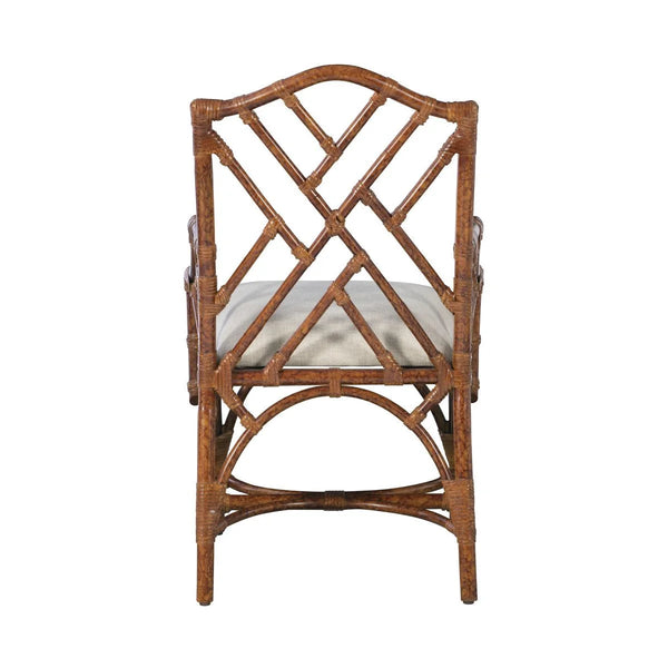 Set of Two Tortoise Chippendale Arm Chairs - Rattan - Dear Keaton
