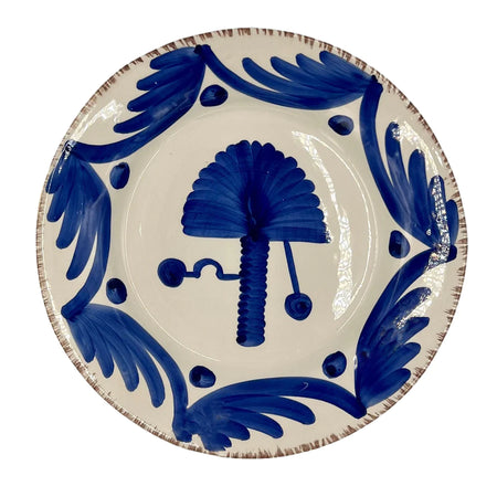 Casa Nuno Blue Palm Plate from Dear Keaton