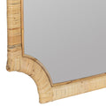 Brava Wrapped Rattan Mirror scooped corner detail
