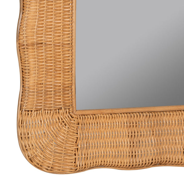 Amoroso Woven Rattan Mirror texture closeup
