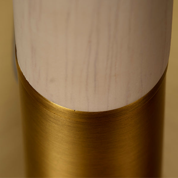Monterey Floor Lamp Wood and Metal Closeup