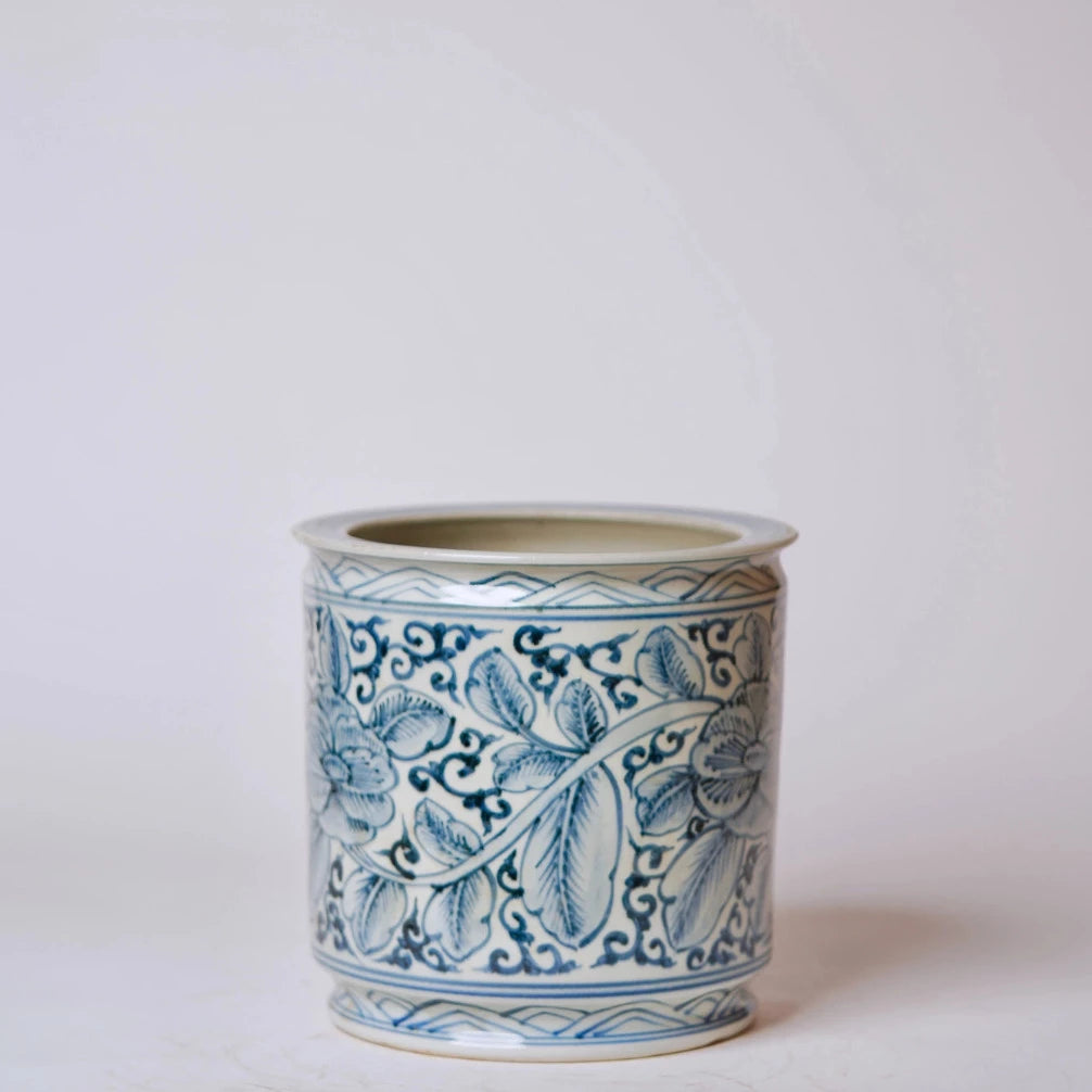 Blue Floral Vine Orchid Pot from Dear Keaton