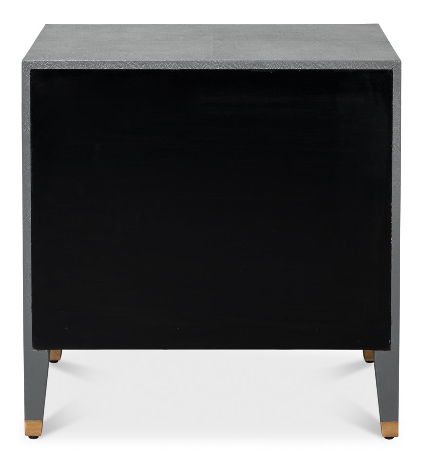 Gideon Slate Shagreen Nightstand Back