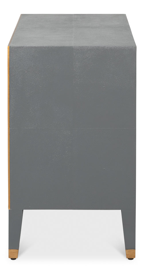 Gideon Slate Shagreen Nightstand Side View