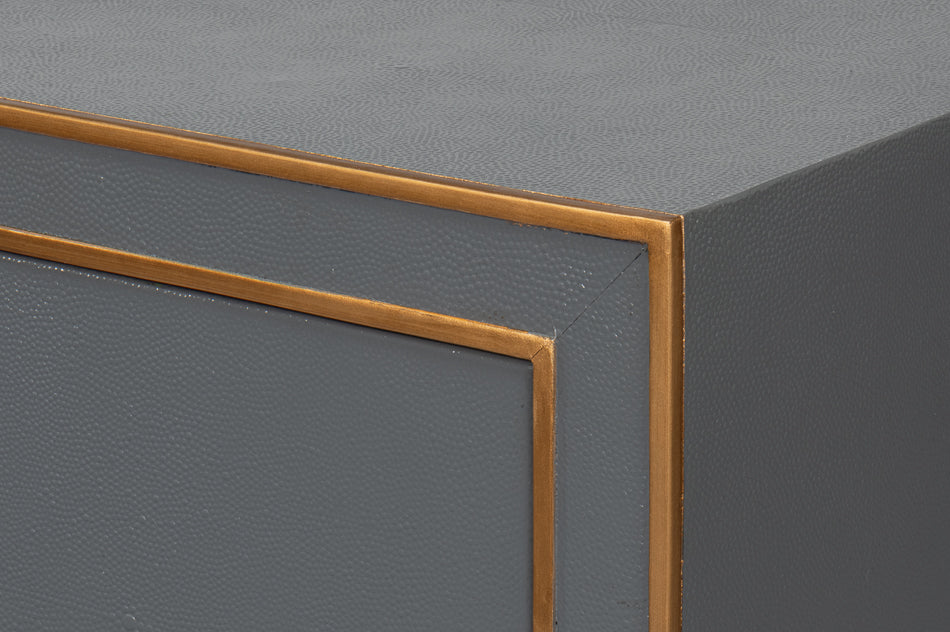 Gideon Slate Shagreen Nightstand Closeup
