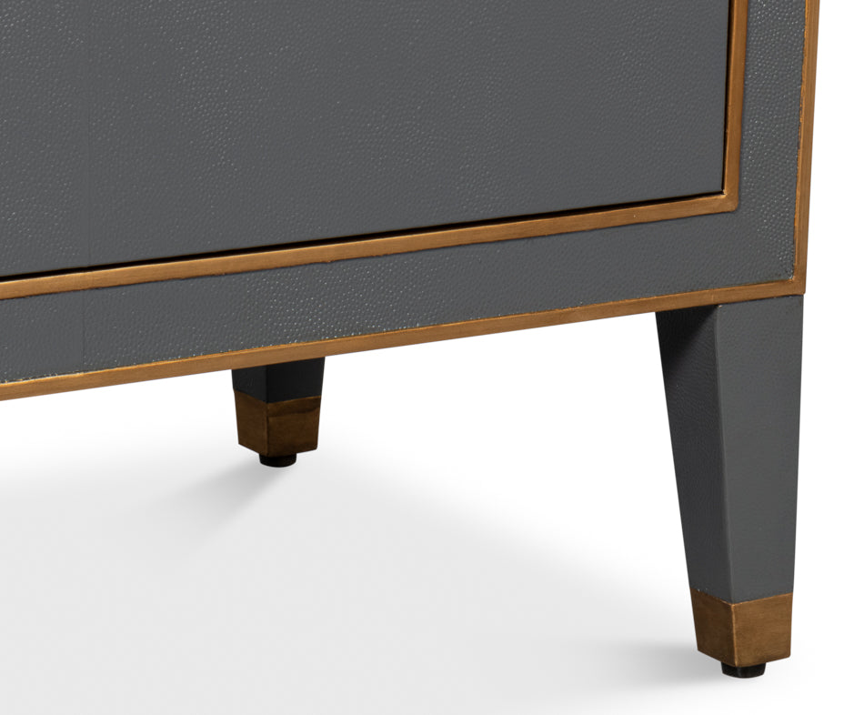 Gideon Slate Shagreen Nightstand Leg Details