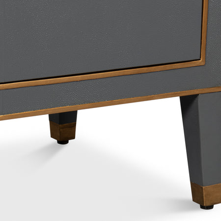 Gideon Slate Shagreen Nightstand Leg Details