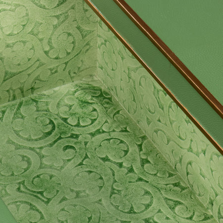 Gideon Verde Shagreen Nightstand Finished Drawer Liners