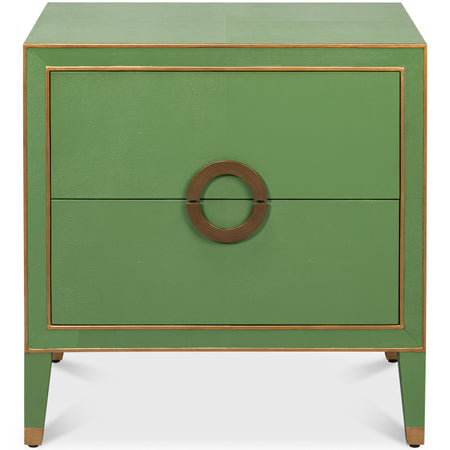 Gideon Verde Shagreen Nightstand from Dear Keaton
