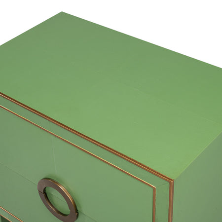 Gideon Verde Shagreen Nightstand top